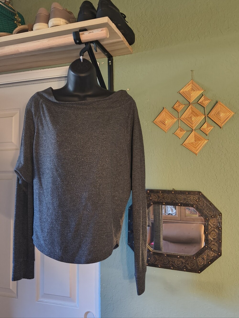 Project Social T Asymmetrical Off-the-Shoulder Knit Top Size S